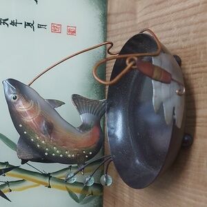 Fish-Shaped Trinket Dish Fly Fishing Metal